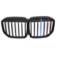 Grille calandre BMW Serie X7 G07 LCI 22-26 - look Mperf couleurs - Noir Brillant