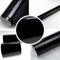 Film covering Premium noir brillant 152 cm anti-bulles vendu au mètre