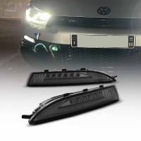 2 Feux de jour LED LTI DRL Ready teinté - VW Scirocco + cligno - Blanc
