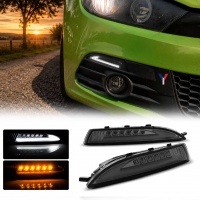2 Feux de jour LED LTI DRL Ready teinté - VW Scirocco + cligno - Blanc