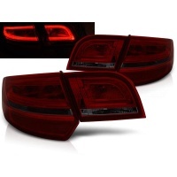 2 Feux AUDI A3 8PA Sportback LED 04-08 rouge teinté