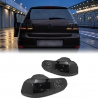 2 Feux arriere VW Golf 6 - fullLED dynamiques - look R20 - Noir teinte