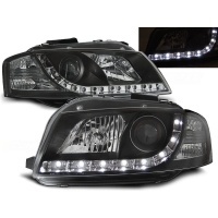 2 Phares avant Audi A3 8P Devil Eyes LED - Noir