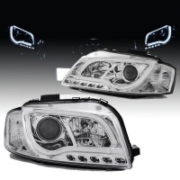 2 Phares avant AUDI A3 (8P) - LTI - Chrome