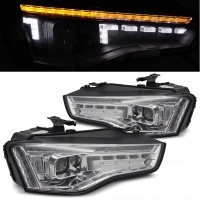 2 Phares xenon D3S AUDI A5 8T phase 2 11-15 - dynamiques - Chrome