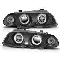 2 Phares avant BMW E46 Berline phase 1 98-01 - Noir