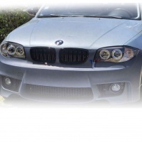 2 Phares avant BMW Serie 1 E81 E82 E87 E88 Angel Eyes - Noir