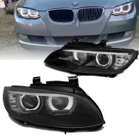 2 Phares xénon AFS BMW Serie 3 E92 E93 Coupe Angel Eyes LED U-LTI 05-10 - Noir