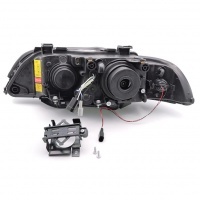2 Phares avant BMW Serie 5 E39 phase 2 xenon Angel Eyes - Noir