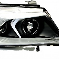 2 Phares BMW Serie 3 E90 E91 Angel Eyes LED 05-12 look Iconic 2 - Noir