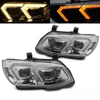 2 Phares xénon BMW Serie 3 E92 E93 LCI Angel Eyes jaune iconic 10-13 - Chrome