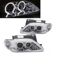 2 Phares angel eyes LED Citroen Xsara 97-00 - Chrome