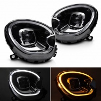 2 Phares avant Mini Countryman R60 / Paceman R61 10-16 - Full LED DRL - Noir