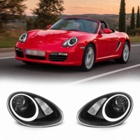 2 Phares xénon Porsche Boxster Angel Eye 04-08 - Noir