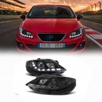 2 Phares SEAT Ibiza 08-12 - LED - Noir