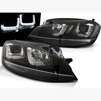 2 Phares avant VW Golf 7 - 3D LED - Noir