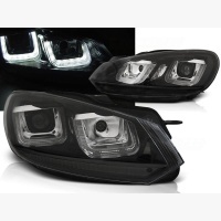 2 Phares avant VW GOLF 6  3D LED 08-12 Noir+noir
