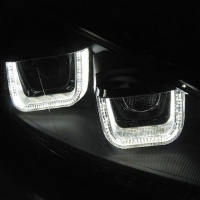 2 Phares avant VW GOLF 6 U-LED 08-13 noir - dynamiques