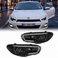 2 Phares avant VW Scirocco Devil  LED dynamiques 08-14  - Noir