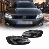 2 Phares VW Polo 6R 6C 10-17 - look Devil LED dynamiques - Noir