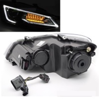 2 Phares VW Polo 6R 6C 10-17 - look Devil LED dynamiques - Noir