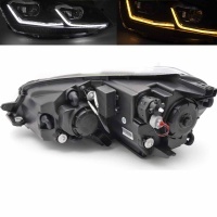 2 Phares avant VW Golf 7 - look R - Noir - Dynamiques