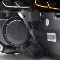 2 Phares avant VW Golf 7 - look R - Noir - Dynamiques