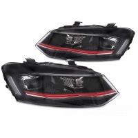 2 Phares avant VW Polo 6R 6C 09-17 - fullLED look GTI - noir