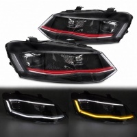 2 Phares avant VW Polo 6R 6C 09-17 - fullLED look GTI - noir