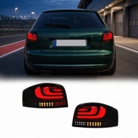 2 Feux arriere carDNA AUDI A3 8P fullLED 03-07 Noir