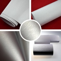 Film covering alu brossé argent 152 cm anti-bulles vendu au mètre