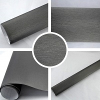 Film covering alu brossé gris titane 152 cm anti-bulles vendu au mètre