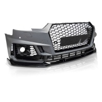 Pare choc avant AUDI A4 B9 16-19 - Look RS4 - Noir - PDC ACC