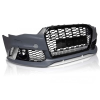 Pare choc avant AUDI A6 C7 phase 2 14-18 - Look RS6 - Noir - PDC