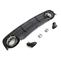 Diffuseur arriere AUDI A6 C6 04-11 - Look RS6 - Noir brillant