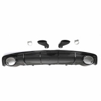 Diffuseur arriere AUDI A7 C7 sportback 14-18 - Look RS7 - Noir Brillant