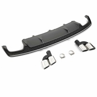 Diffuseur arriere AUDI A7 C7 sportback 14-18 - Look S7 - Noir Argent