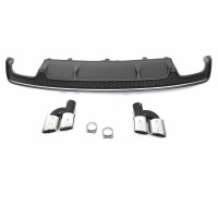 Diffuseur arriere AUDI A7 C7 sportback 14-18 - Look S7 - Noir Argent