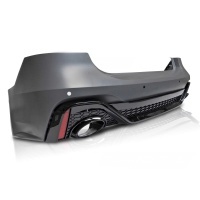 Pare choc arriere AUDI A7 4K 18-23 - Look RS7 - Noir - PDC