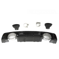 Diffuseur arriere AUDI TT 8S 14-18 - Look TTRS - Noir Brillant