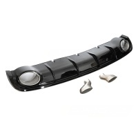 Diffuseur arrière look RS6 noir brillant avec double sortie pour Audi A6 C7 11-14