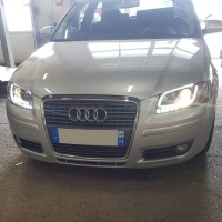 2 Phares avant AUDI A3 (8P) - LTI R87- Chrome