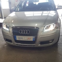 2 Phares avant AUDI A3 (8P) - LTI - Noir