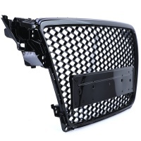 Grille calandre Audi A4 B8 08-11 - noir laque - look RS4