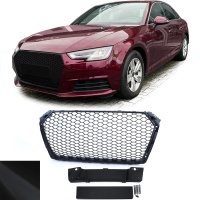Grille calandre Audi A4 B9 modele 15-19 - look RS - Noir Mat