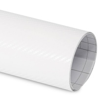 Film covering carbone 3D blanc 152 cm anti-bulles vendu au mètre
