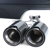 Kit Diffuseur Echappement BMW serie 5 F10 F11 - 4 tubes carbone - Mat