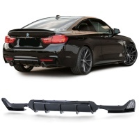 Diffuseur arriere BMW serie 4 F32 F33 F36 double sortie - noir brillant