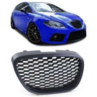 Grille calandre nid abeille Seat LEON 04-09 look cupra - Noir