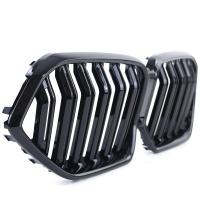 Grille calandre BMW Serie X6 G06 19-23 - look M - Noir Brillant